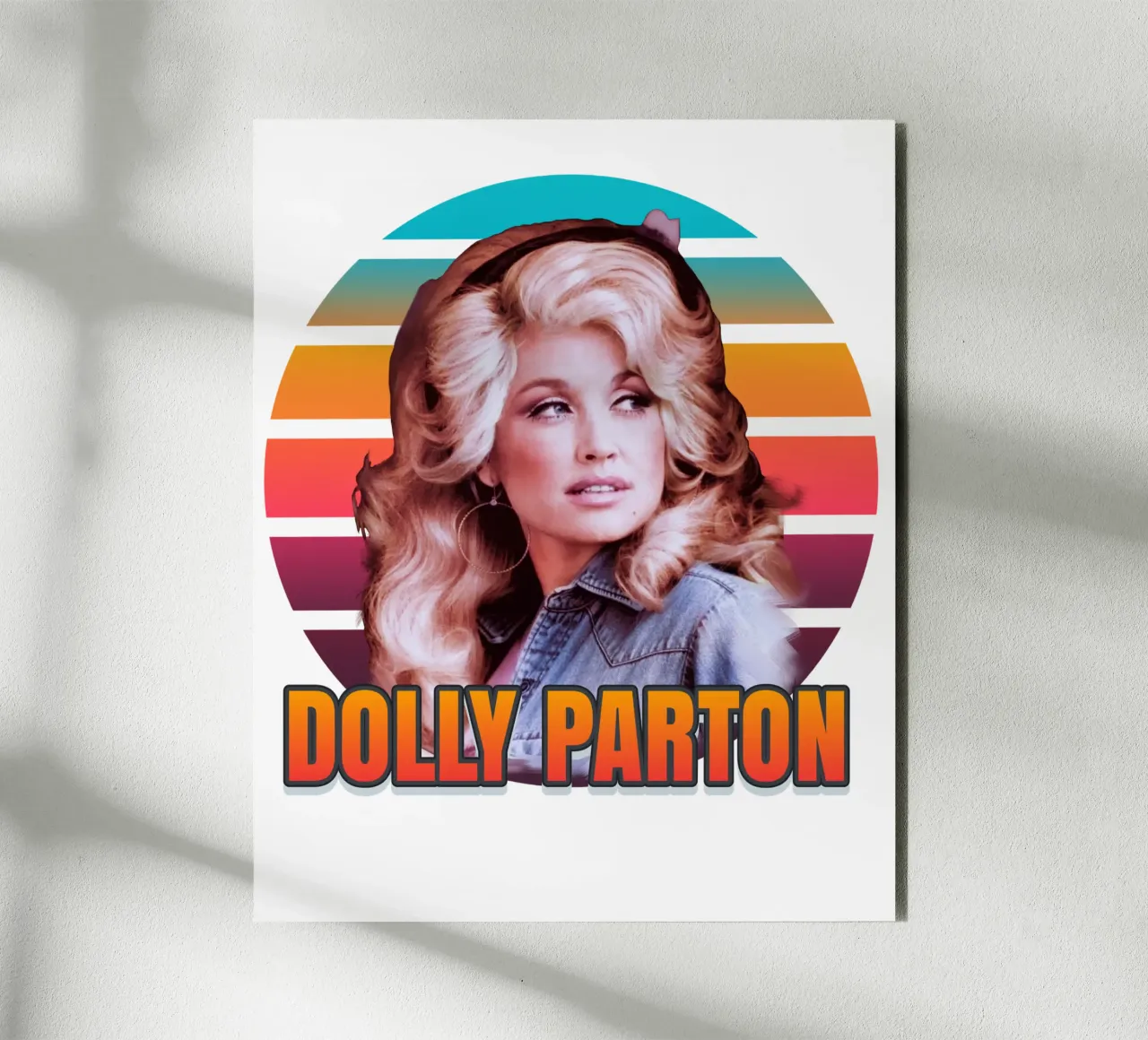Dolly Parton vintage style alu-dibond by Lembayung art