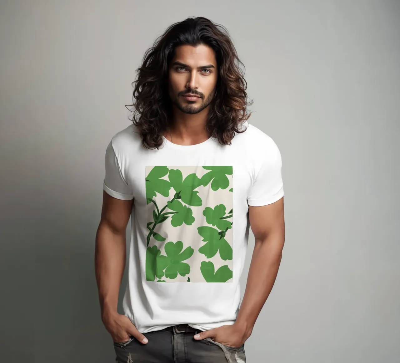 Fiori verdi t-shirt da ThingDesign