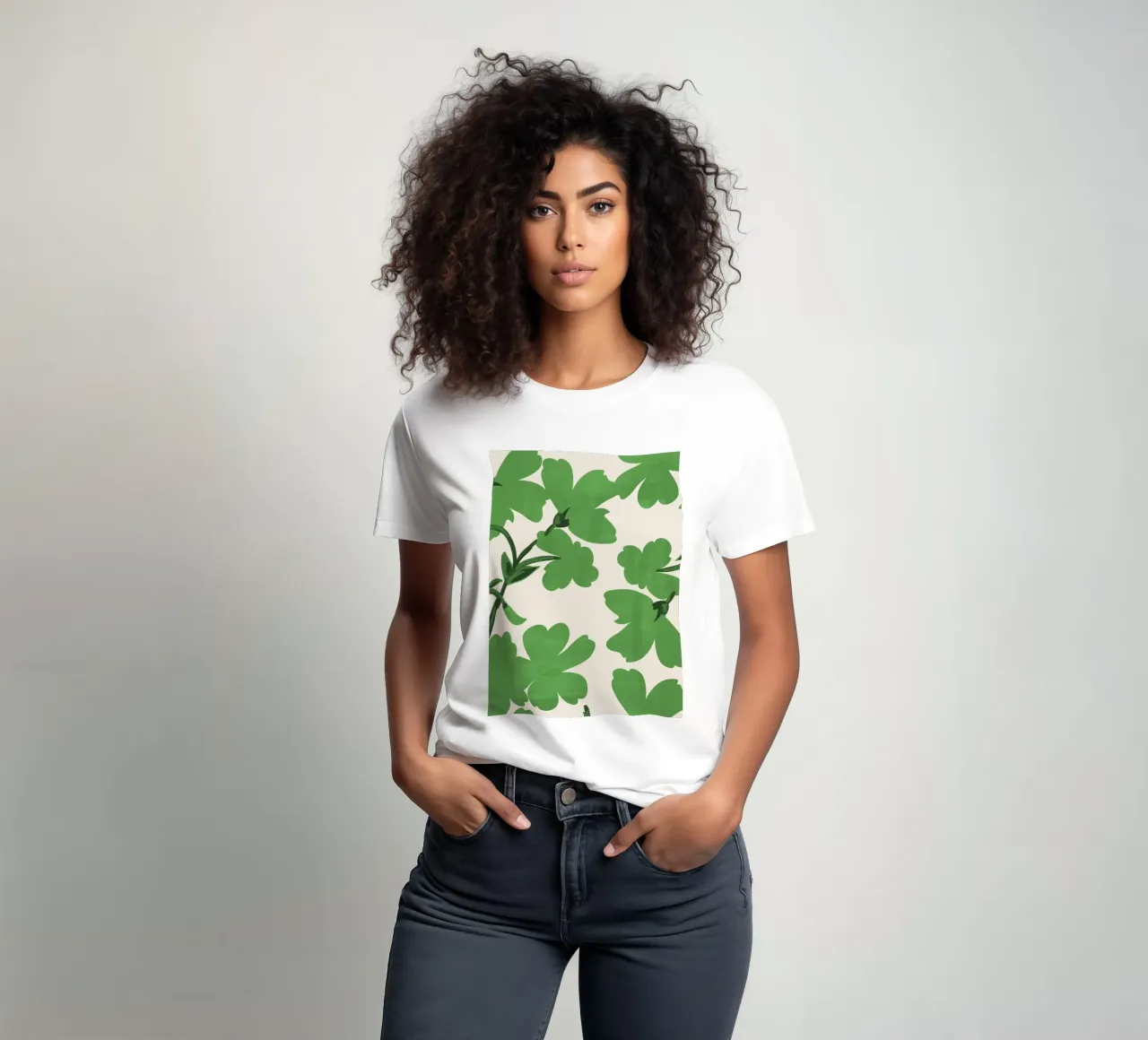 Fiori verdi t-shirt da ThingDesign