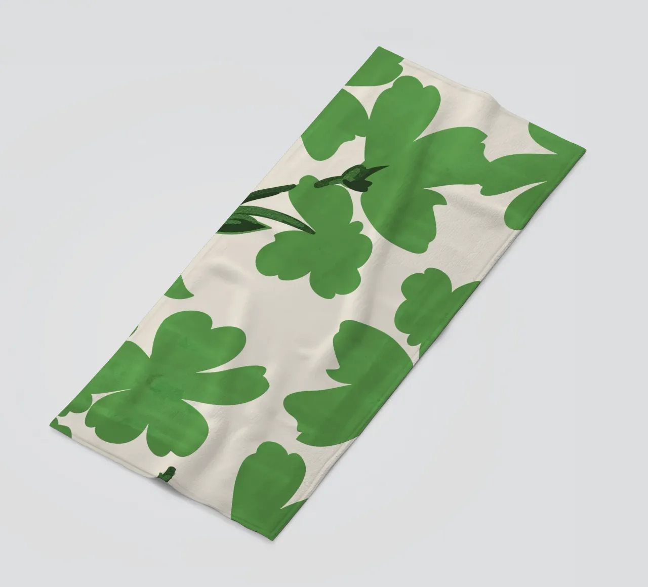 Fiori verdi telo mare da ThingDesign