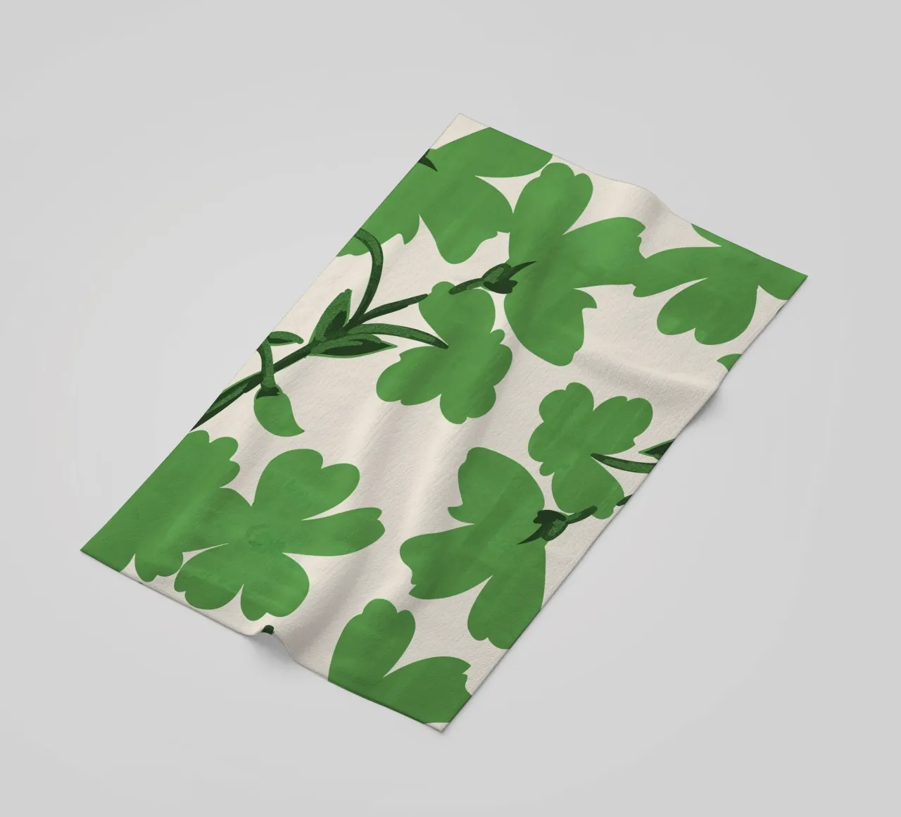 Fiori verdi telo mare da ThingDesign