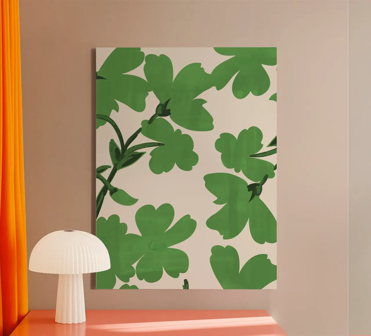 Fiori verdi tela con Cornice a cassetta da ThingDesign
