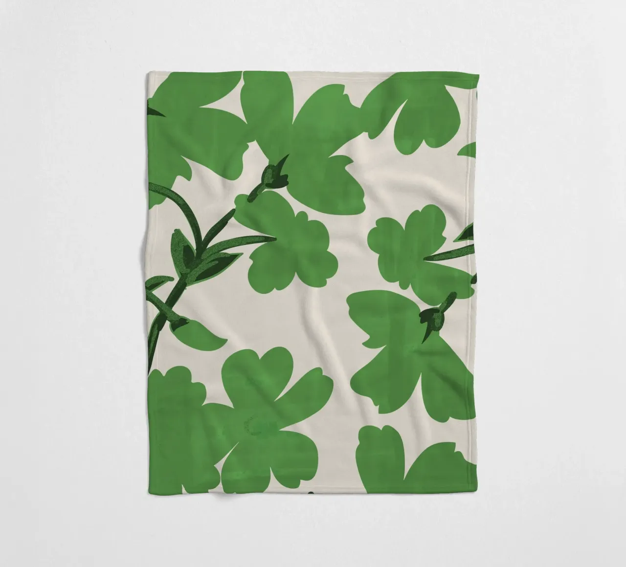 Fiori verdi coperta in pile da ThingDesign