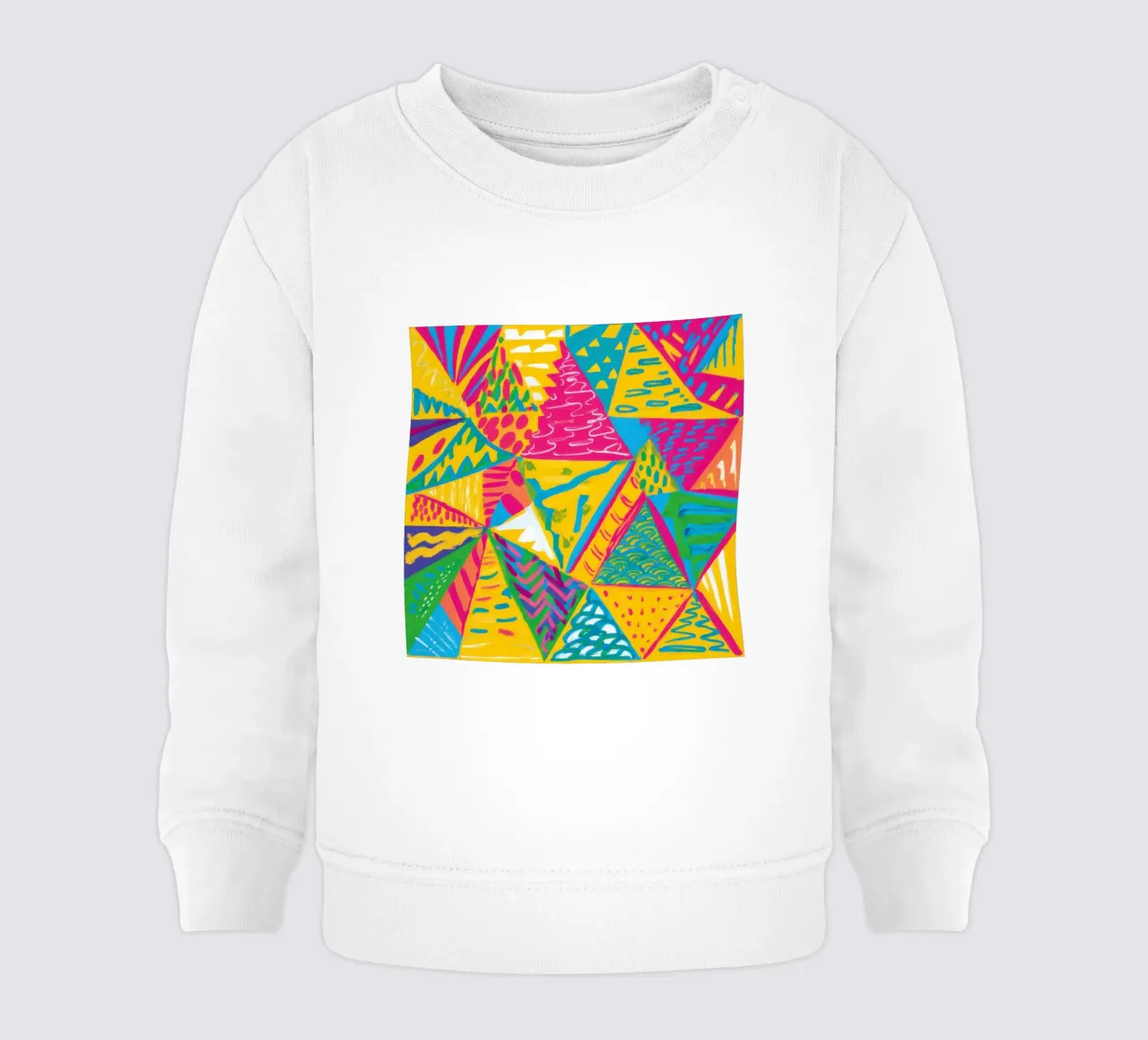 Esplosione di triangoli al neon felpa neonato da Ink Pulse