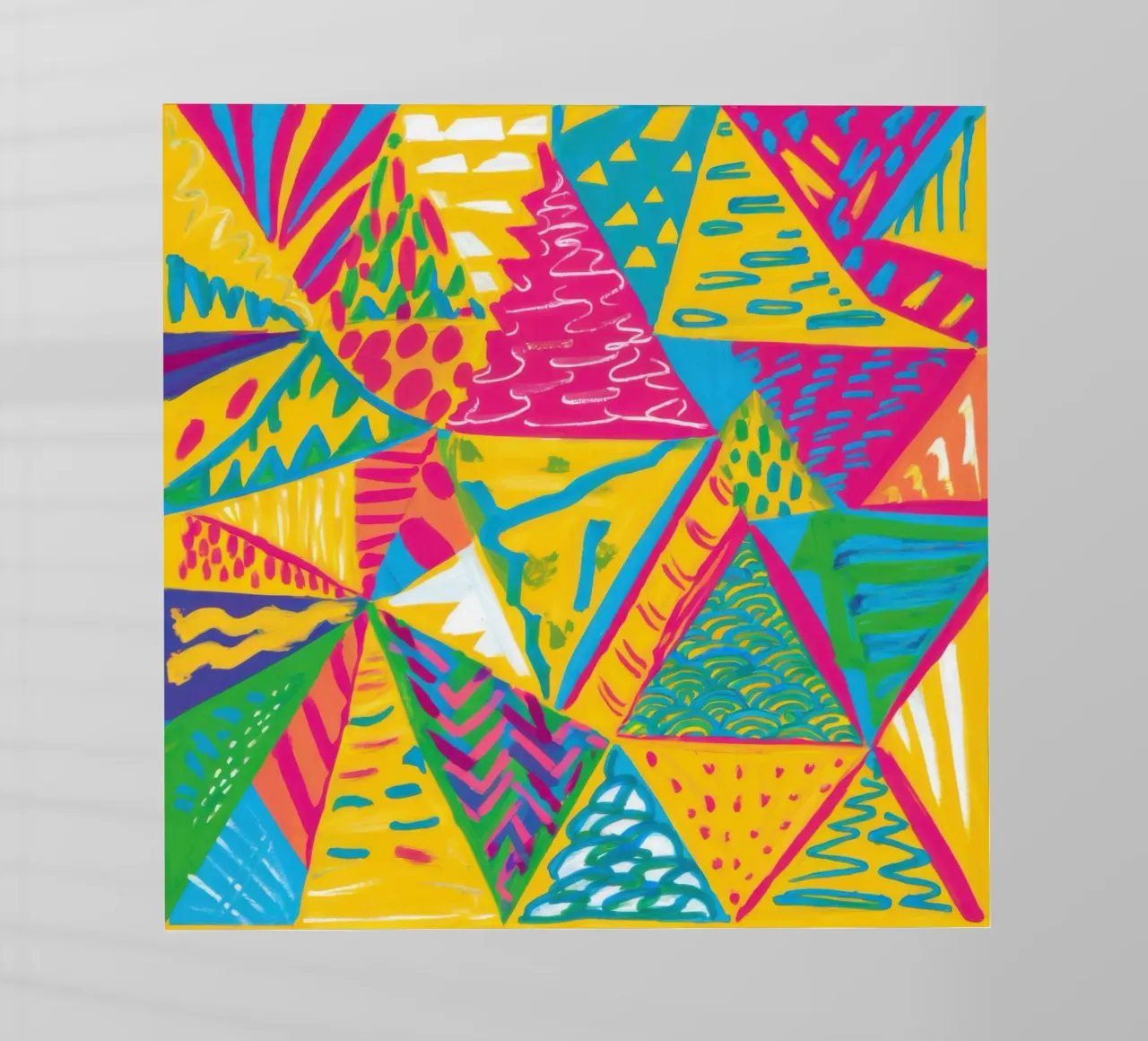 Esplosione di triangoli al neon pellicola backlit da Ink Pulse