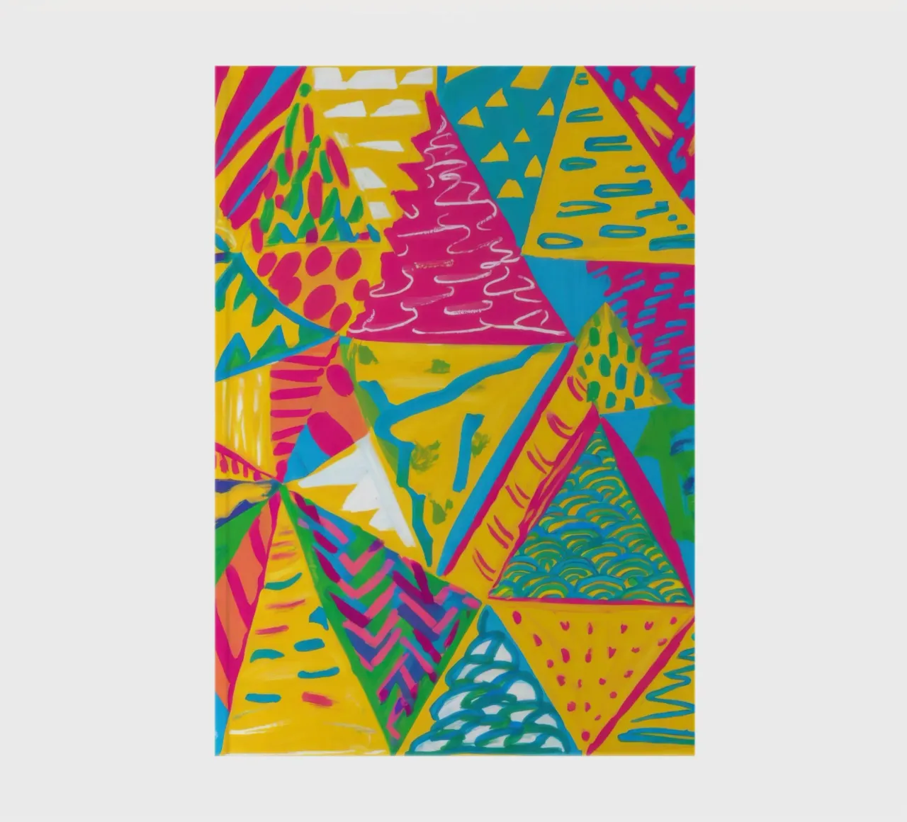 Neon Triangle Explosion notebook by Ink Pulse