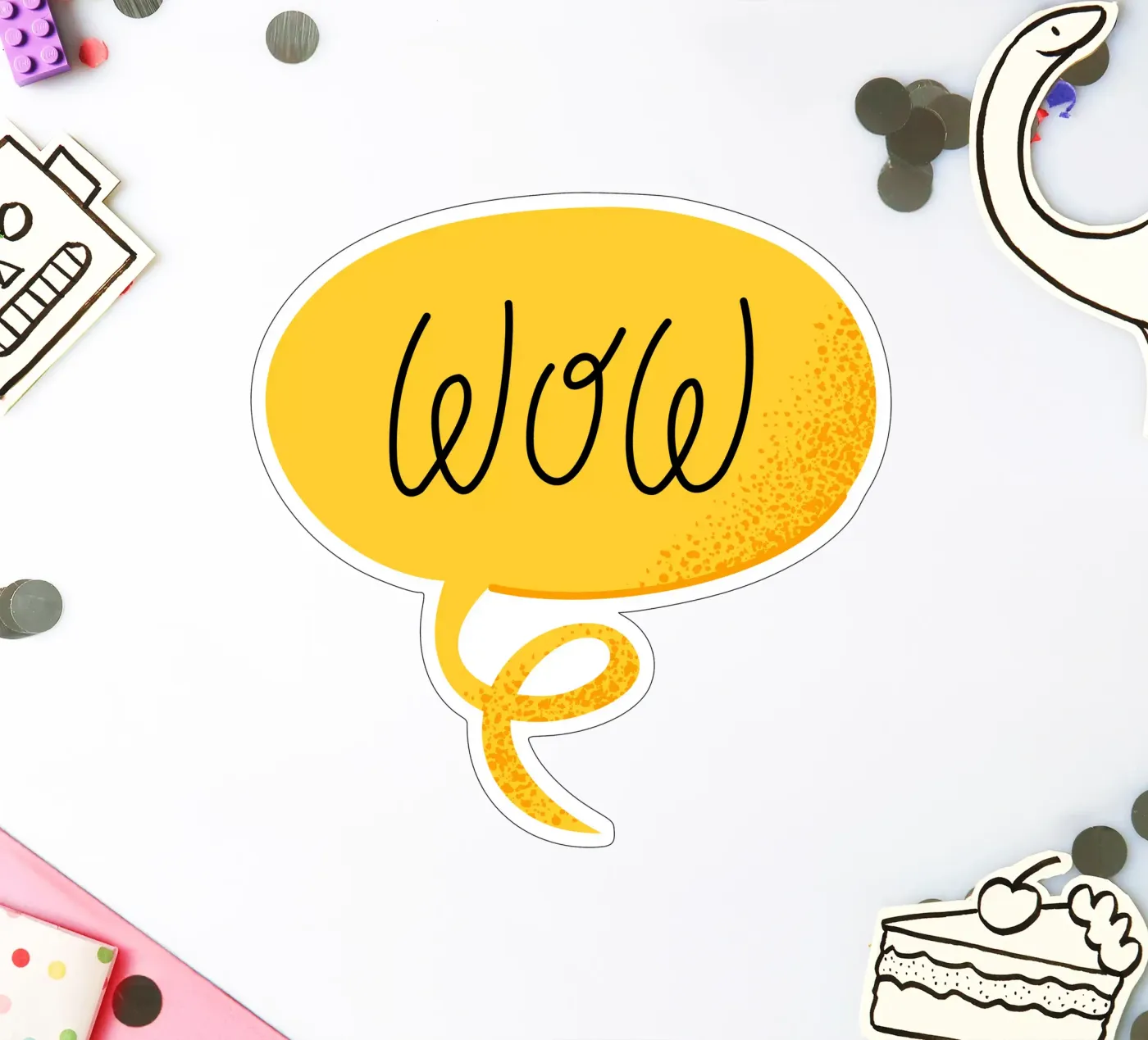 WOW comic adesivo da Sticker King