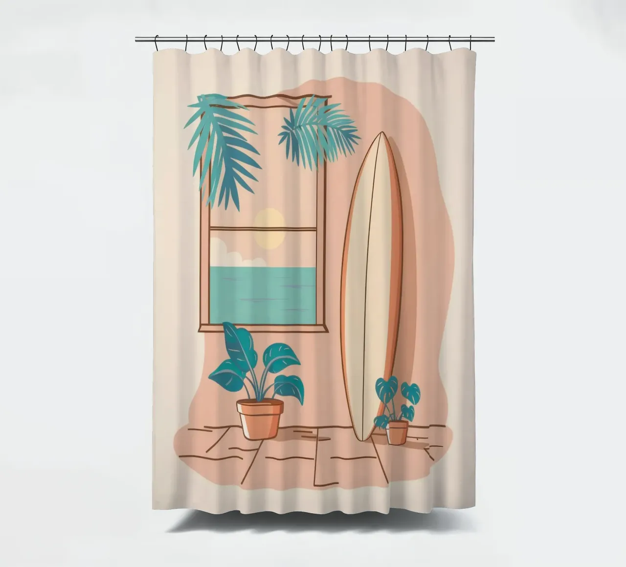 The Quiet Archway shower curtain by Ink Pulse
