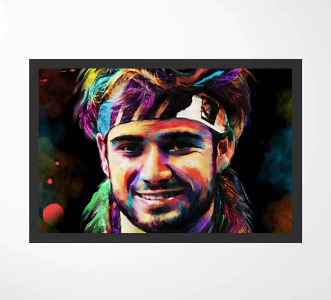 Andre Agassi abstract colorful pop art portrait zerbino da Lembayung art