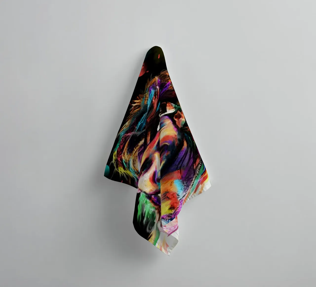 Andre Agassi abstract colorful pop art portrait asciugamano da bagno da Lembayung art