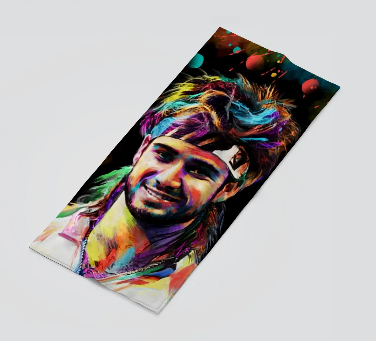Andre Agassi abstract  colorful pop art portrait telo mare da Lembayung art