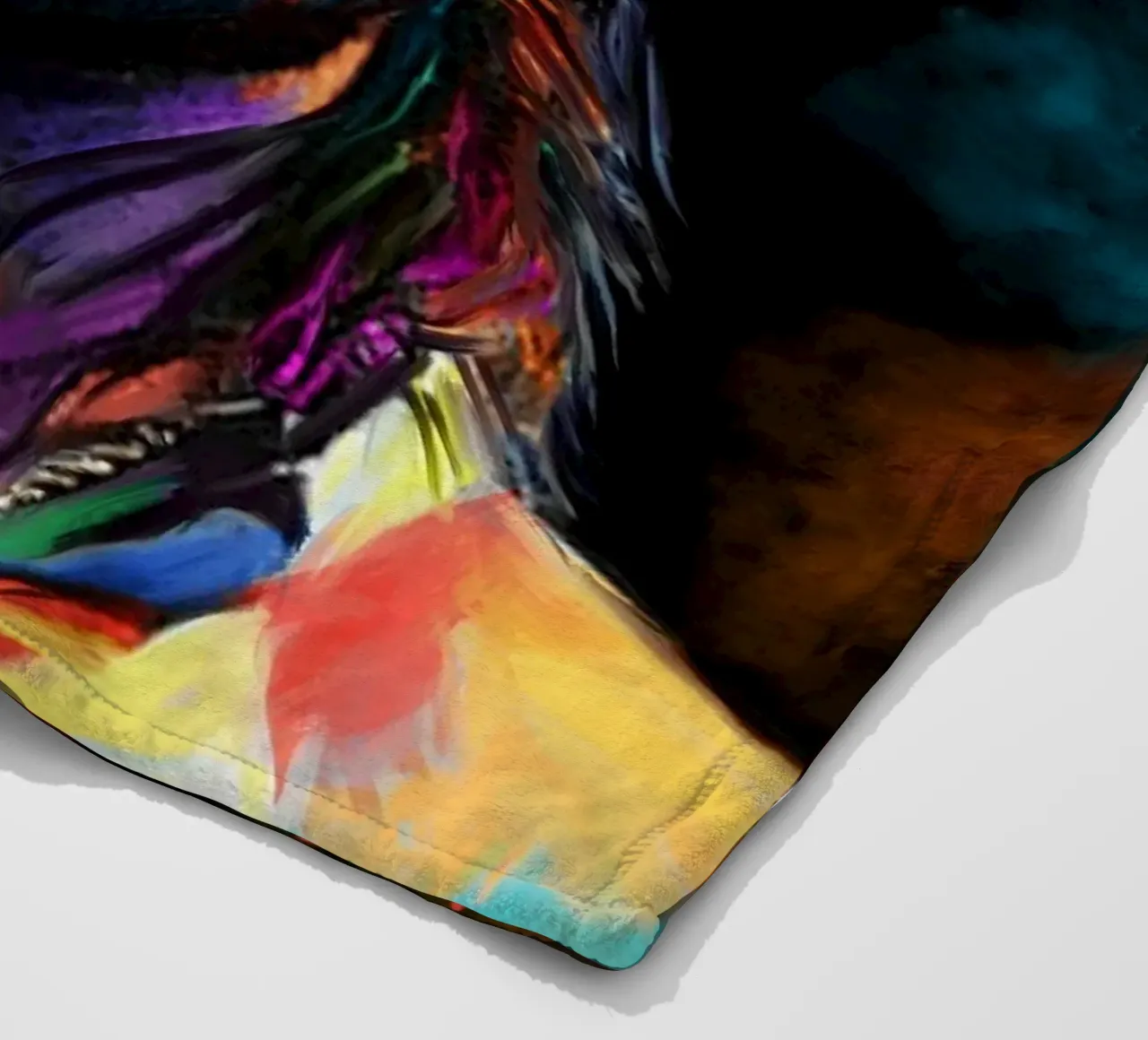 Andre Agassi abstract colorful pop art portrait coperta in pile da Lembayung art