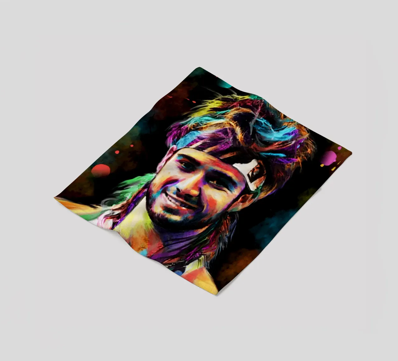 Andre Agassi abstract colorful pop art portrait coperta in pile da Lembayung art