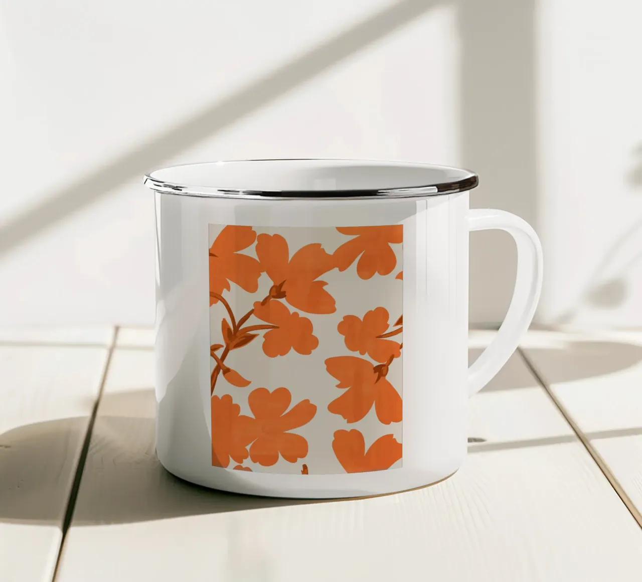 Fiori d'arancio tazza in smalto da ThingDesign