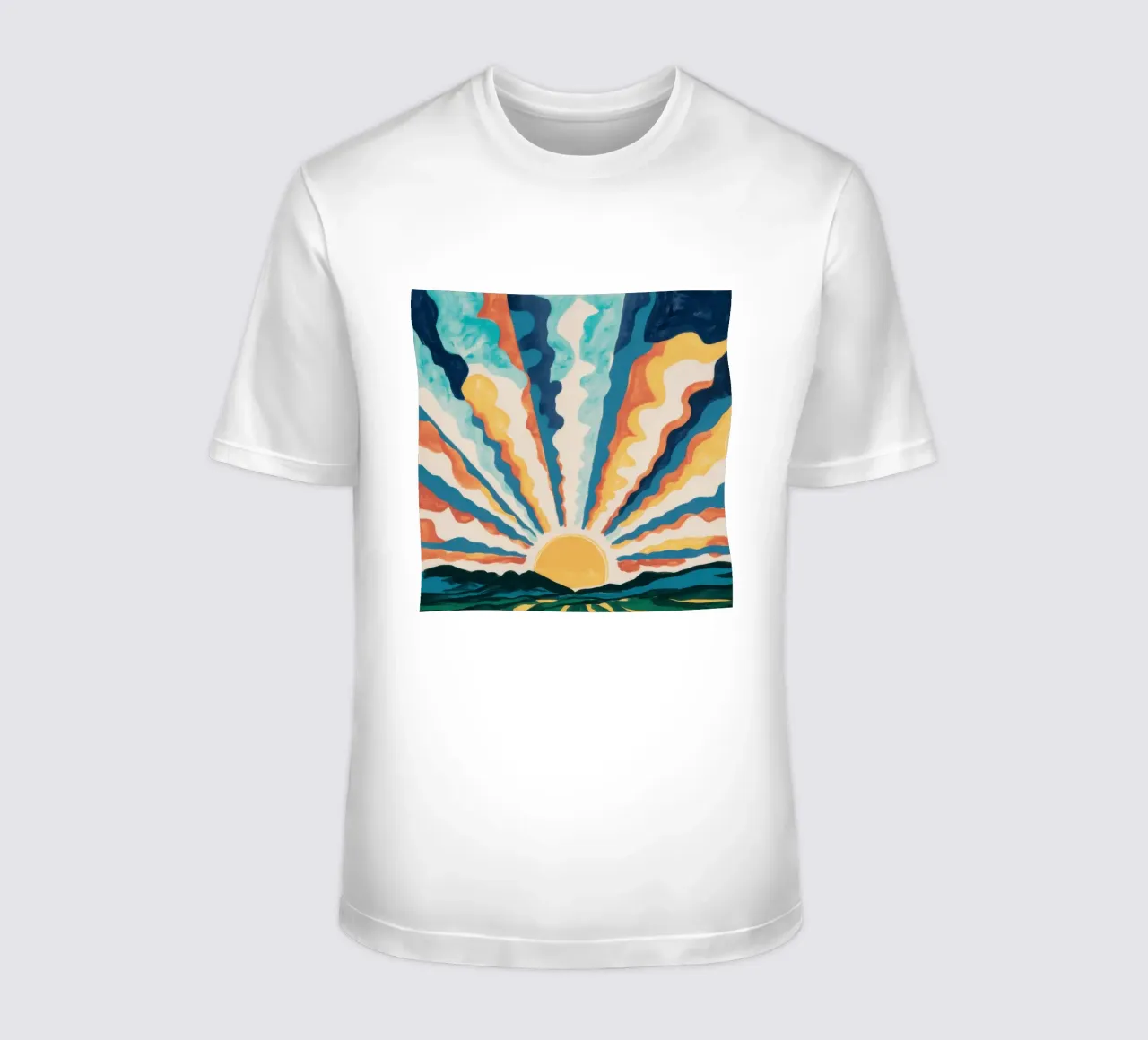 Alba dell'oceano celeste t-shirt da Ink Pulse