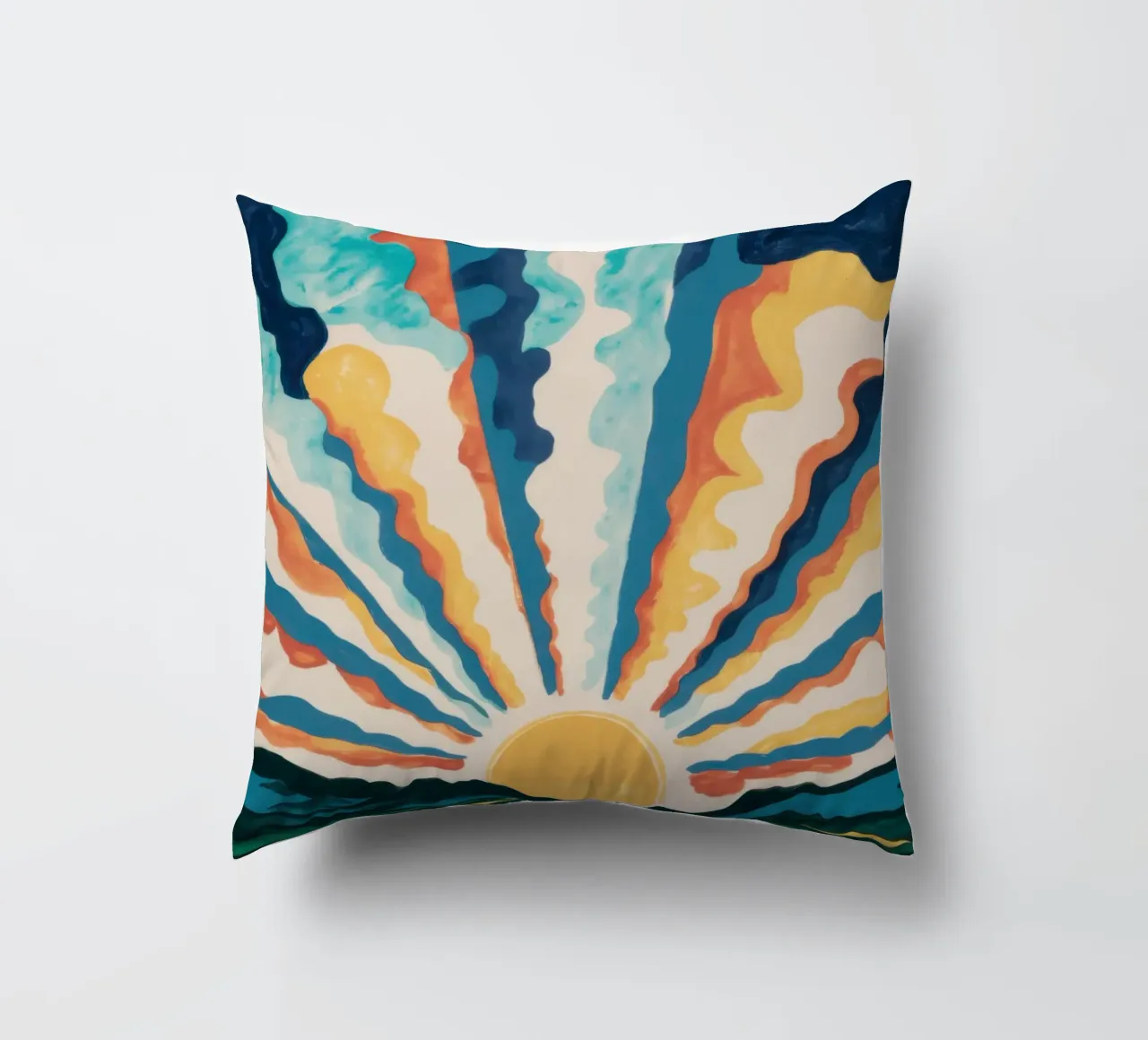 Alba dell'oceano celeste cuscino da Ink Pulse