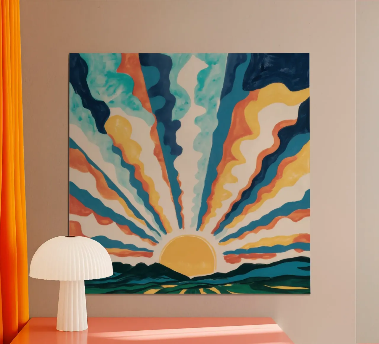 Amanecer en el Océano Celeste hahnemühle de Ink Pulse