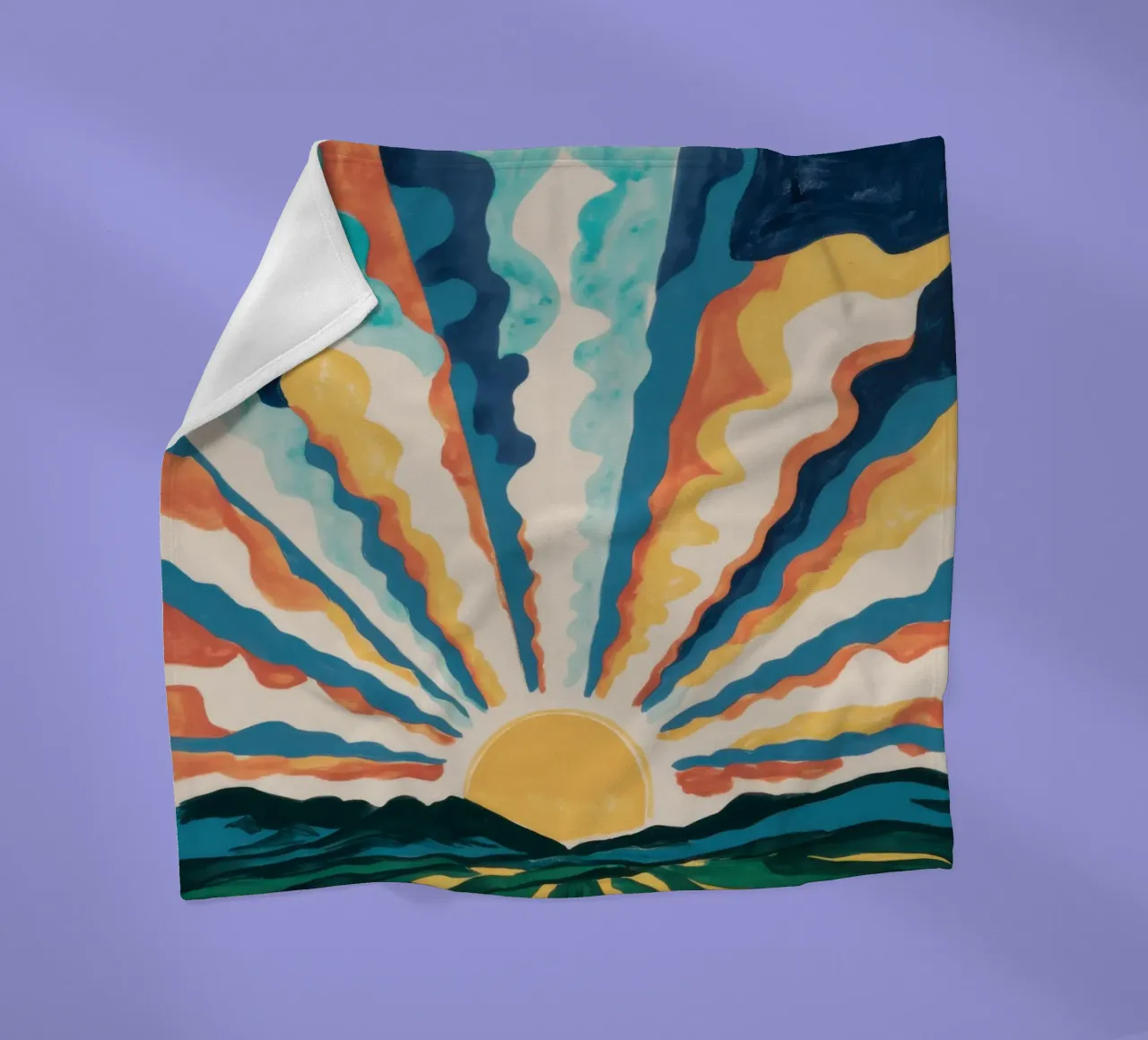 Alba dell'oceano celeste coperta in pile da Ink Pulse