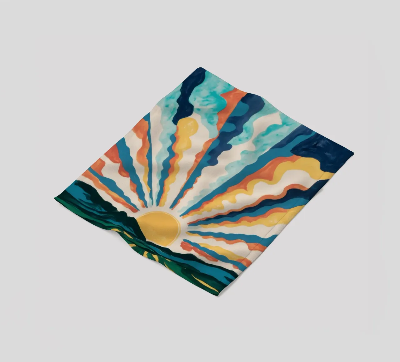 Alba dell'oceano celeste coperta in pile da Ink Pulse