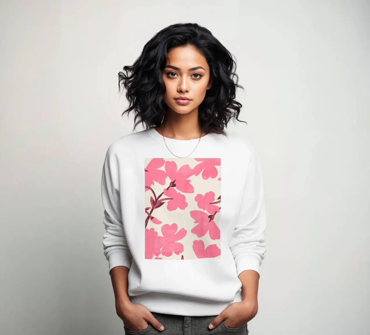 Fiori rosa felpa da ThingDesign