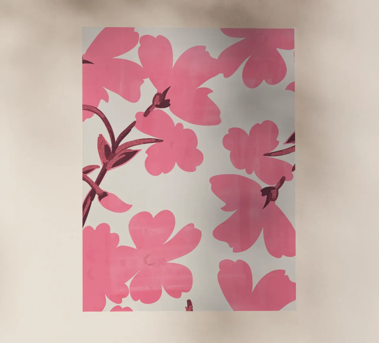 Fiori rosa pellicola backlit da ThingDesign