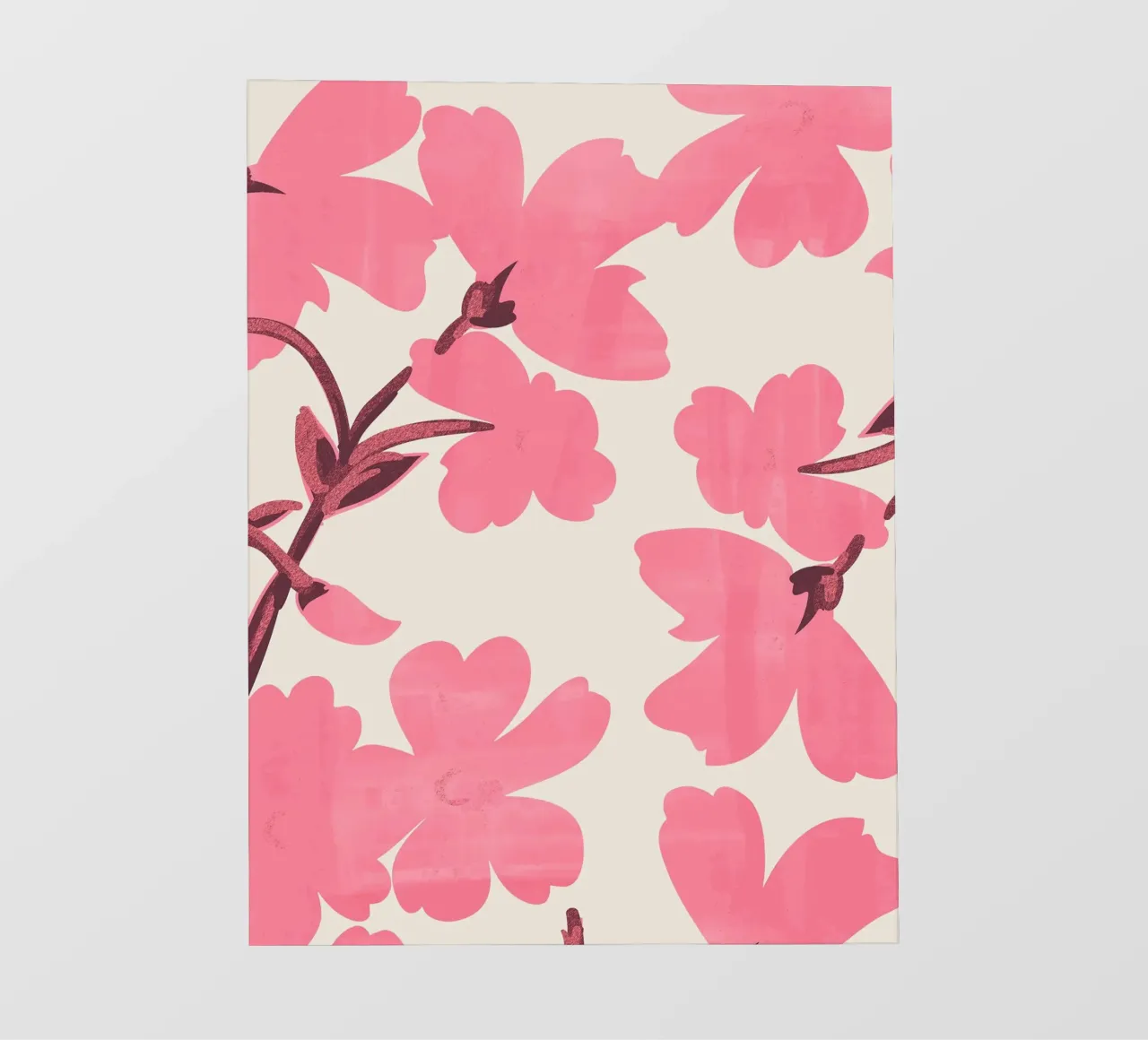 Fiori rosa telo in pvc da ThingDesign