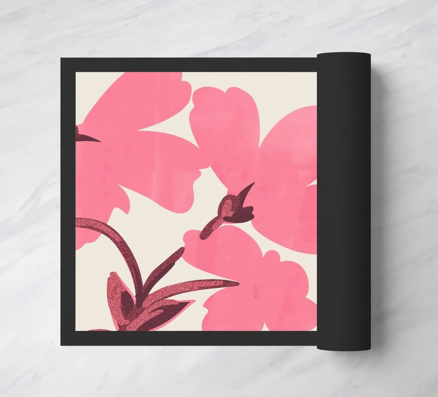 Pink flowers Fußmatte von ThingDesign