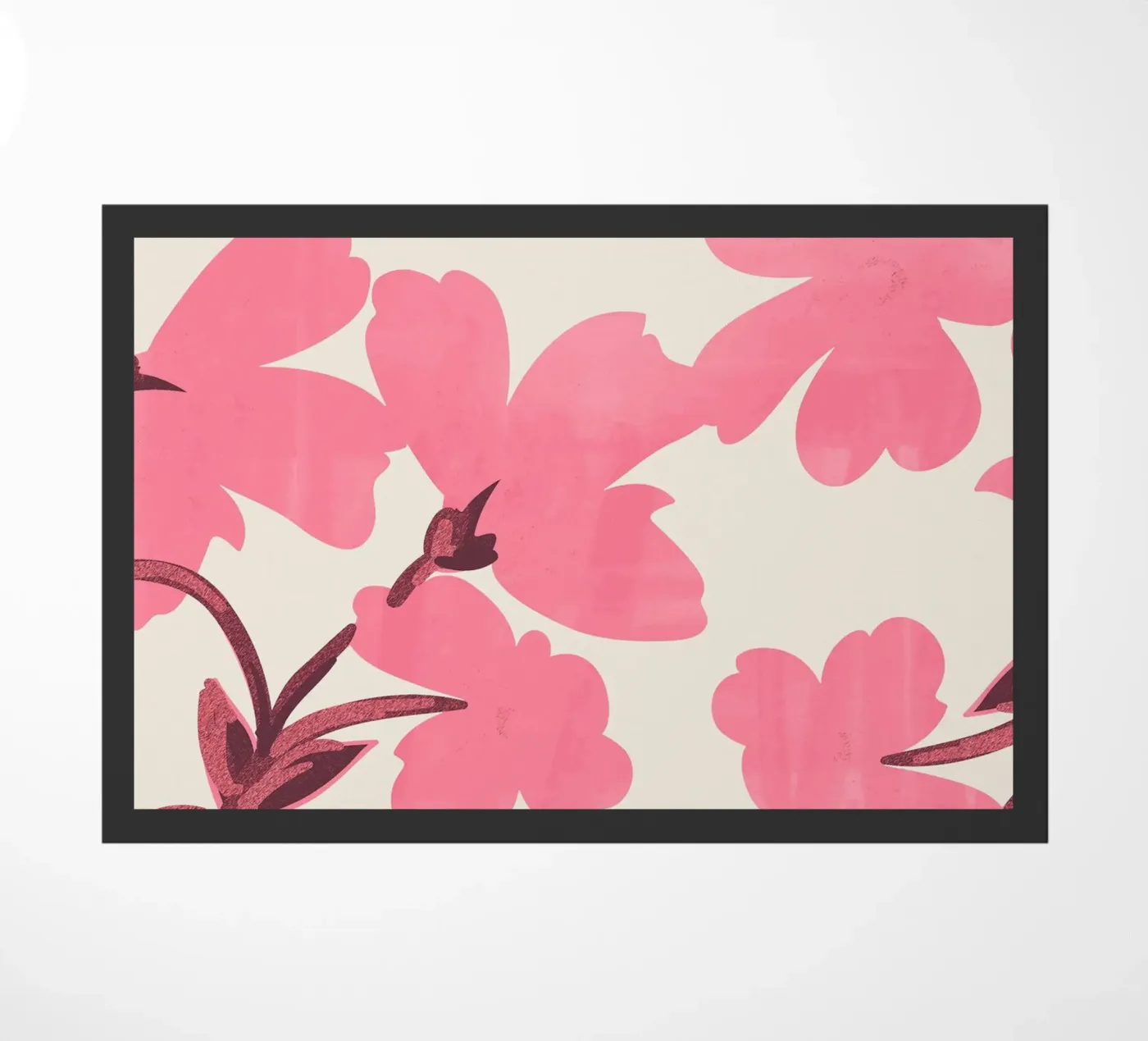Pink flowers Fußmatte von ThingDesign