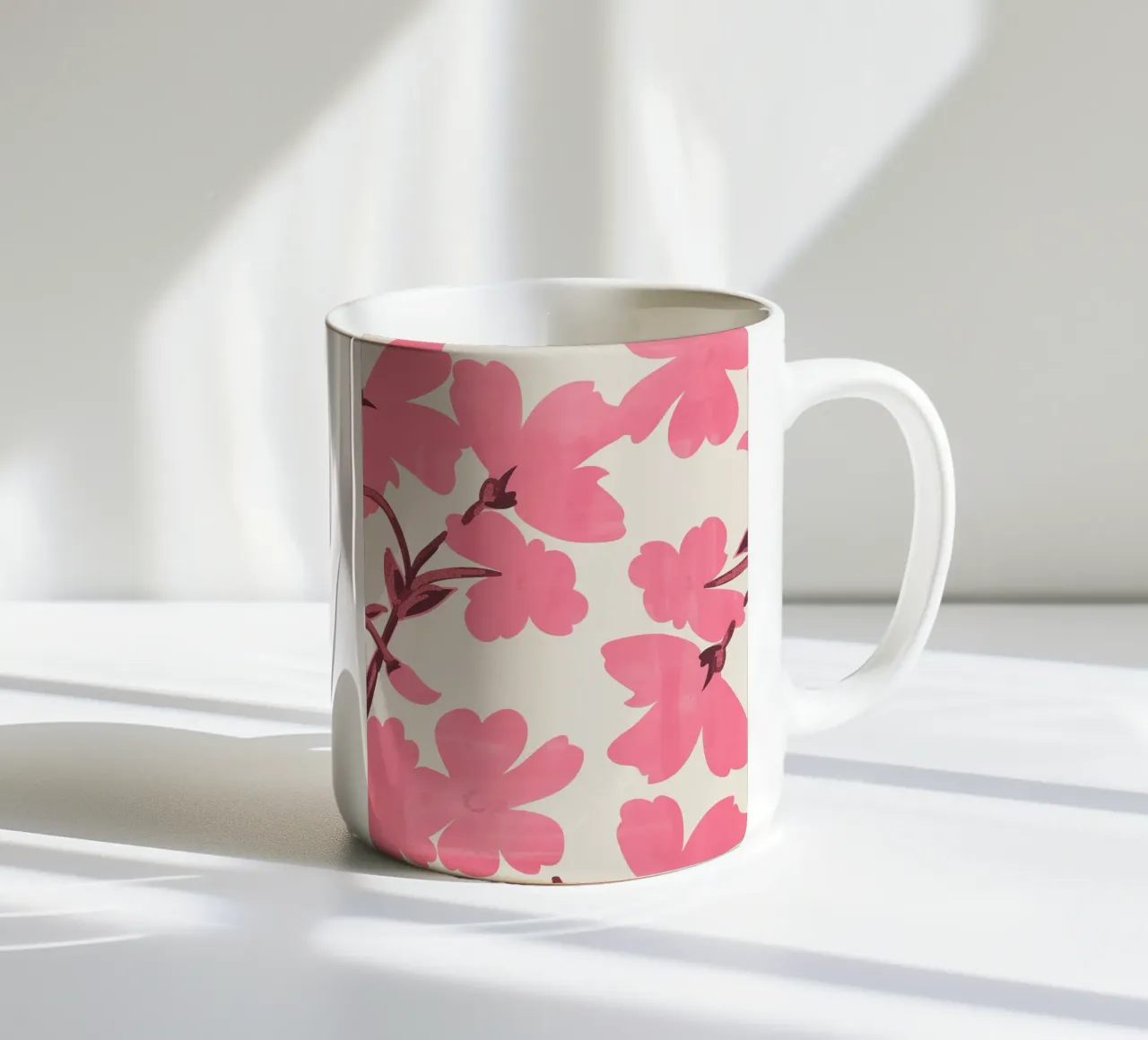 Fiori rosa tazza in ceramica da ThingDesign