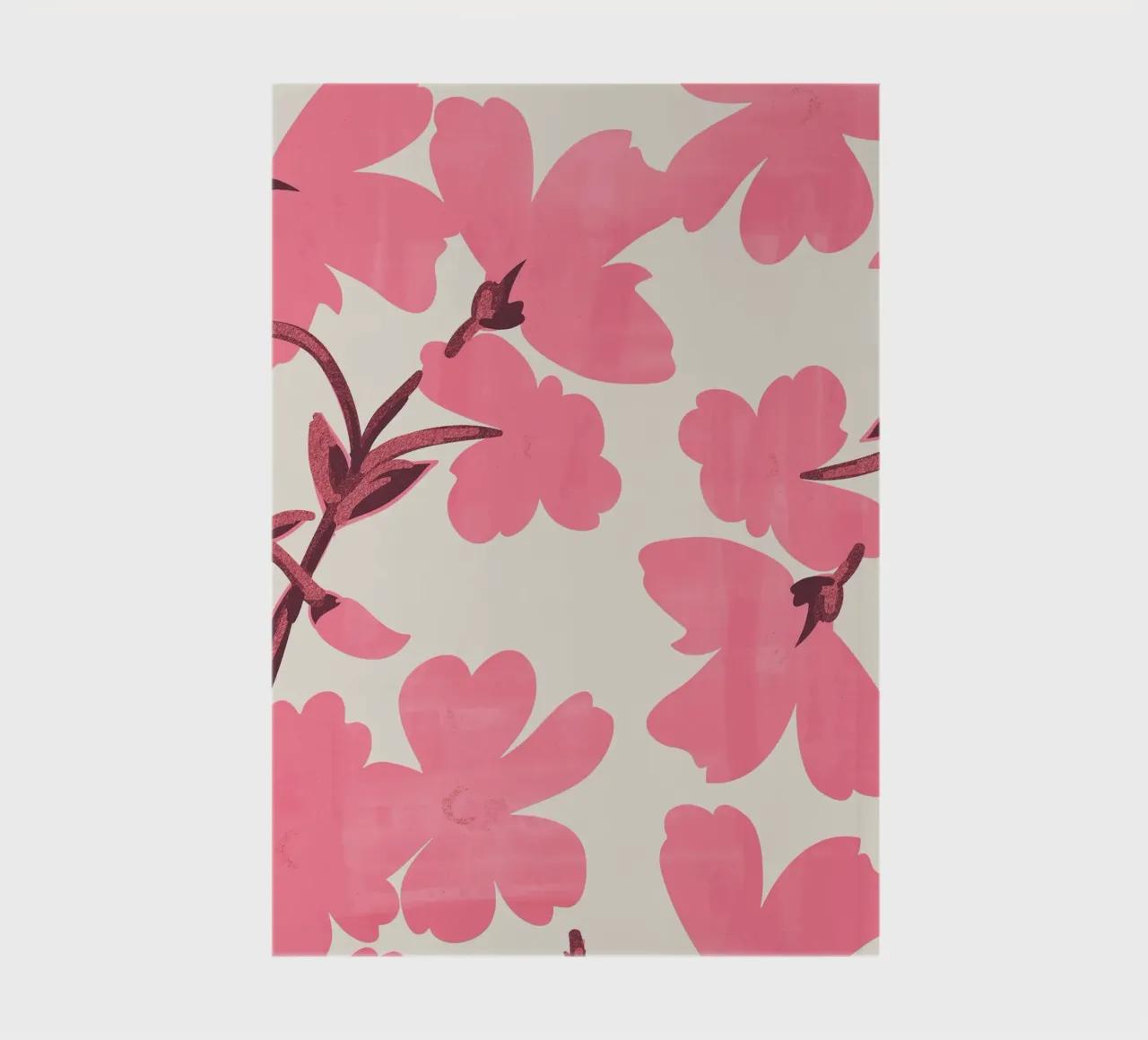 Pink flowers notebook by ThingDesign