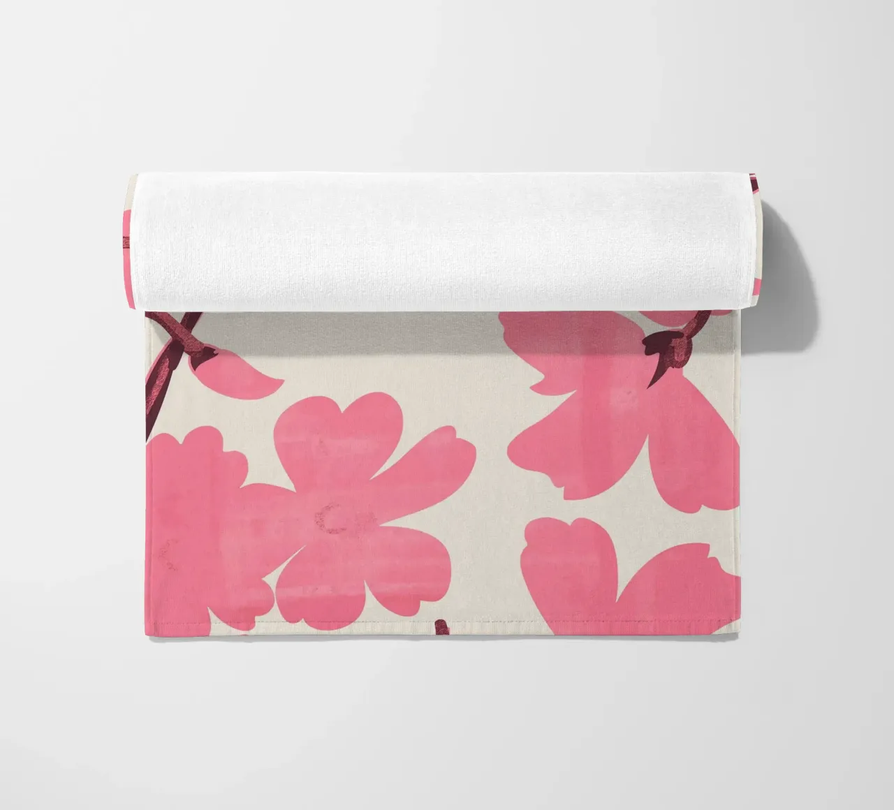 Fiori rosa telo mare da ThingDesign
