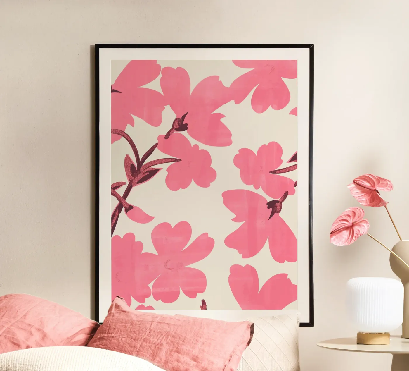 Fiori rosa poster da ThingDesign