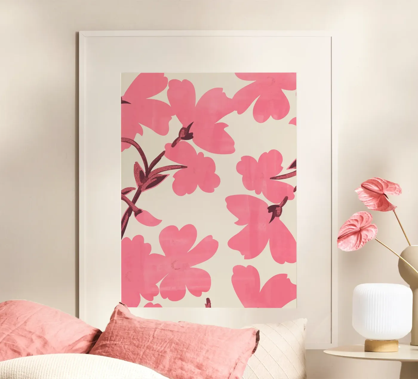 Fiori rosa poster da ThingDesign