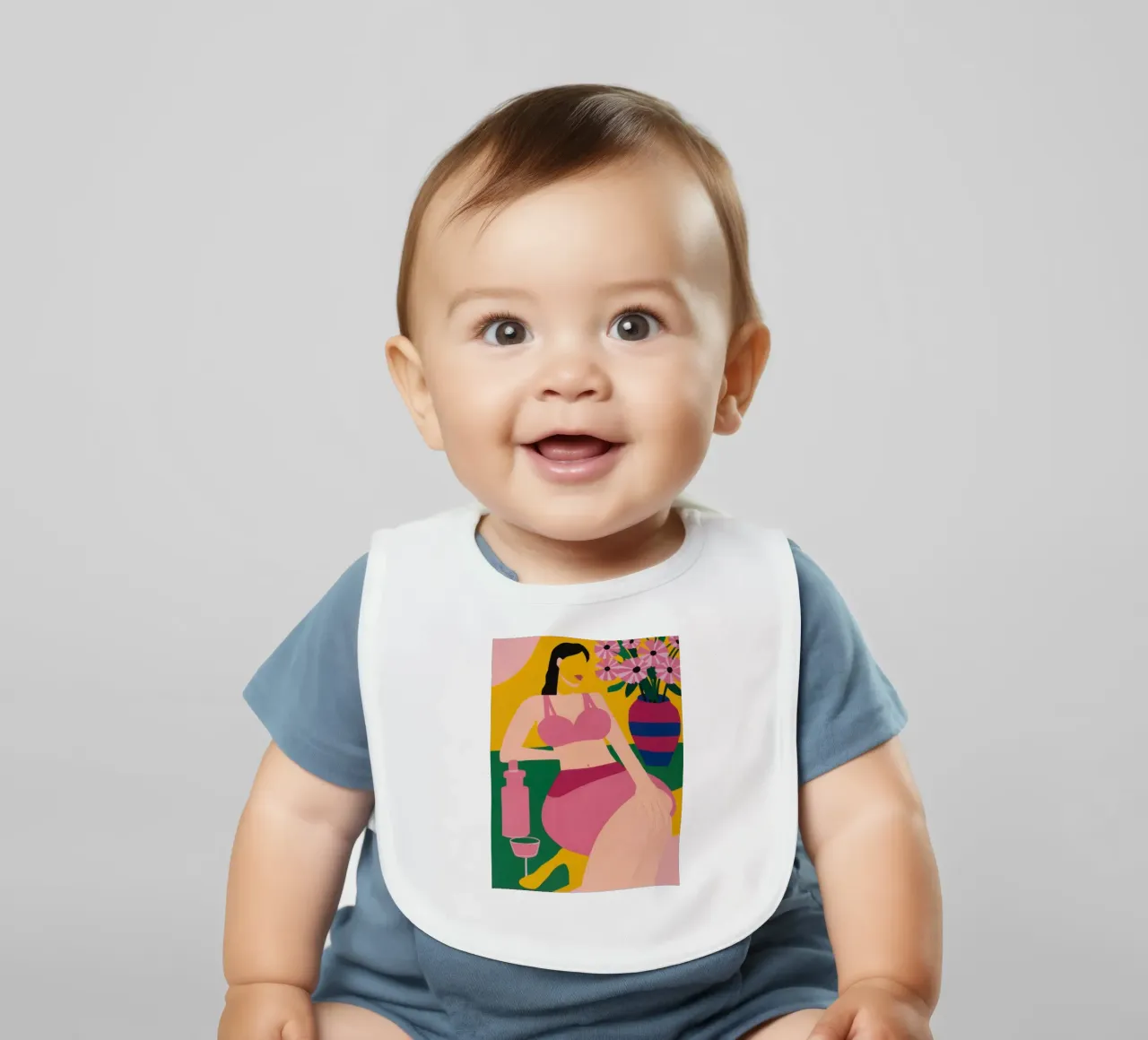 Sdraiarsi in fucsia bavaglino da Ink Pulse