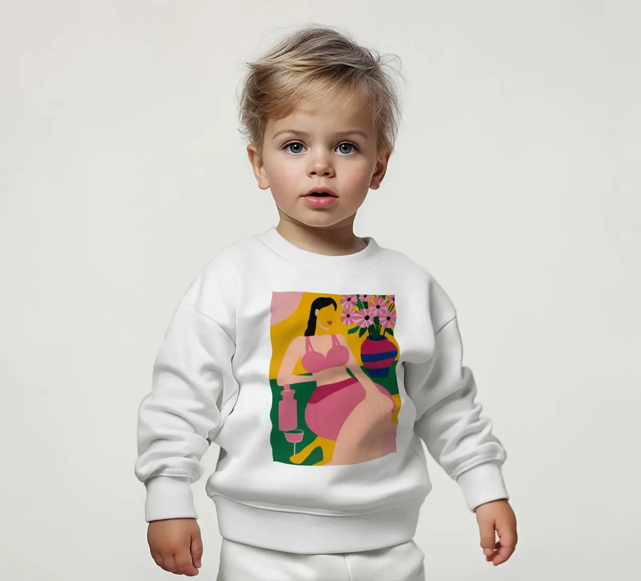 Sdraiarsi in fucsia felpa neonato da Ink Pulse