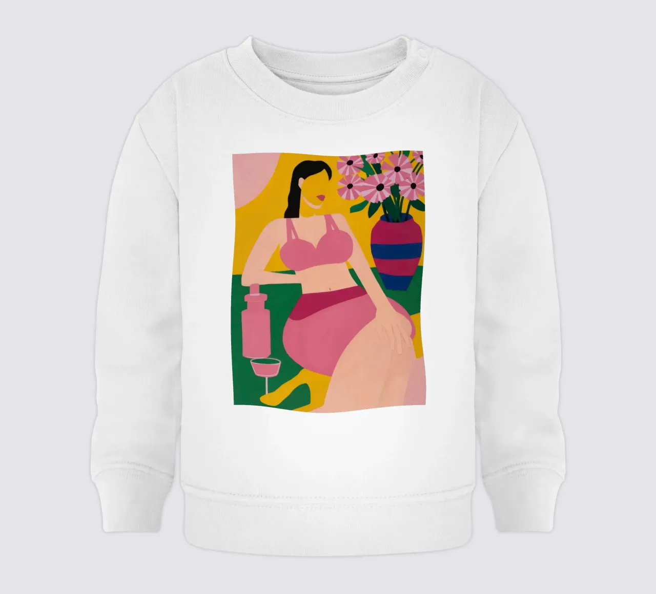 Sdraiarsi in fucsia felpa neonato da Ink Pulse