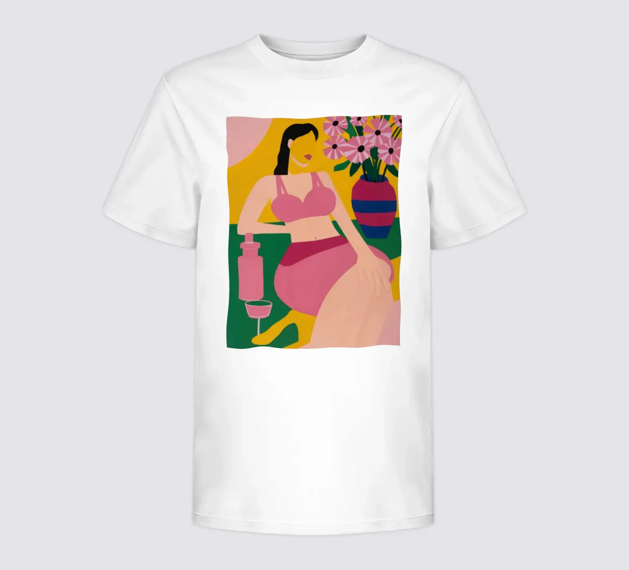 Sdraiarsi in fucsia t-shirt bambini da Ink Pulse
