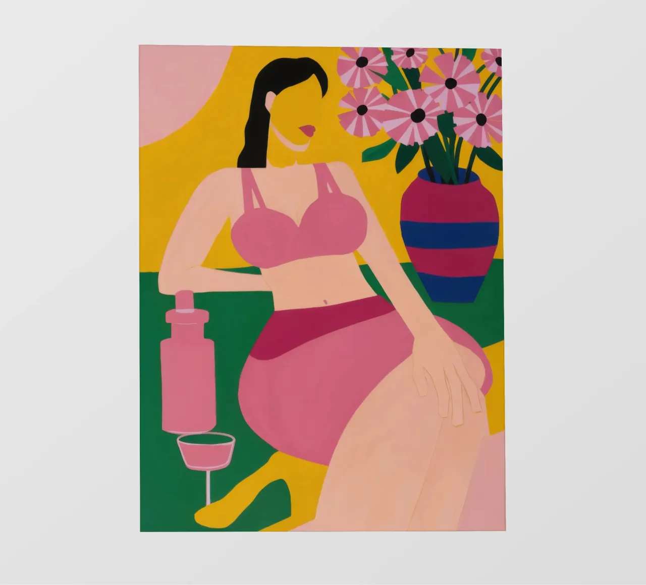 Sdraiarsi in fucsia telo in pvc da Ink Pulse