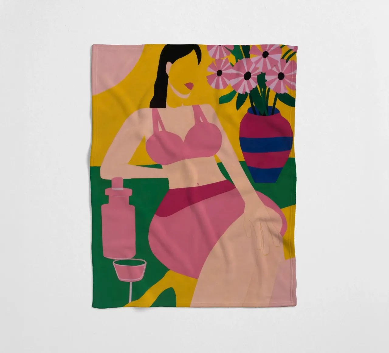 Sdraiarsi in fucsia coperta in pile da Ink Pulse
