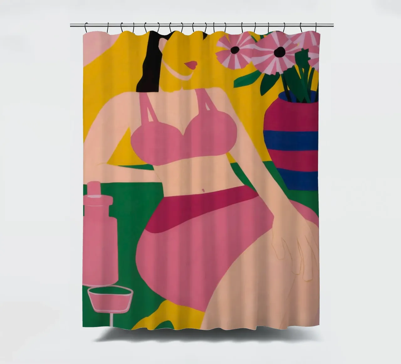 Sdraiarsi in fucsia tenda da doccia da Ink Pulse