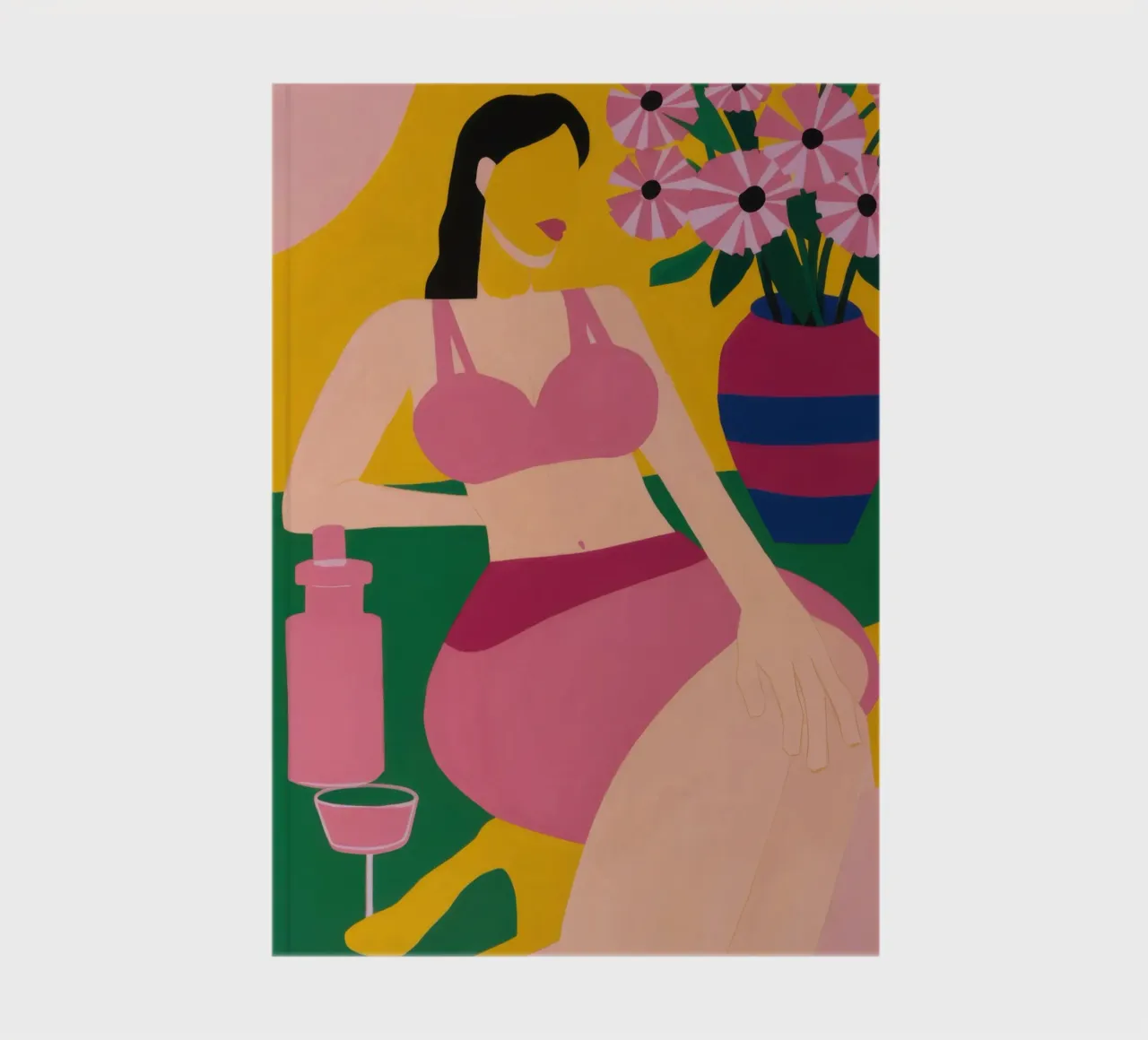 Lounging in fuchsia notebook by Ink Pulse