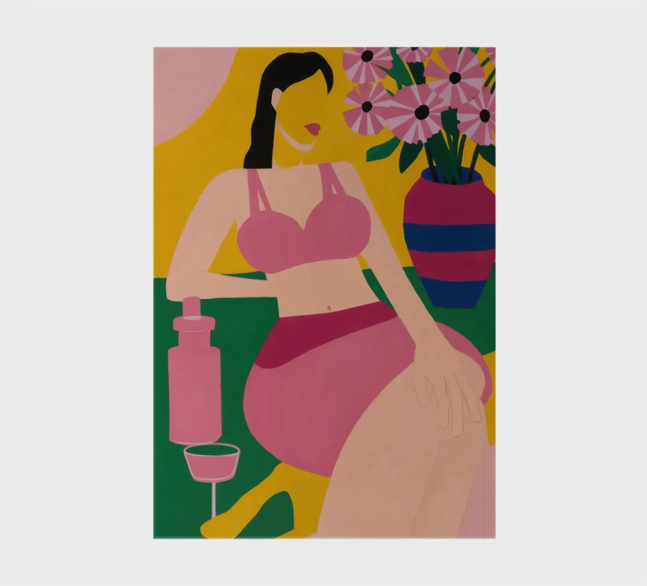 Lounging in fuchsia notebook by Ink Pulse