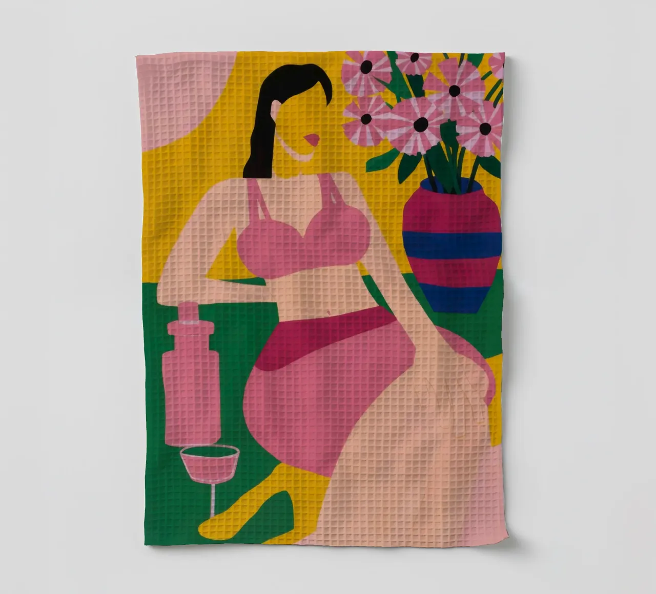 Sdraiarsi in fucsia canovaccio da cucina da Ink Pulse