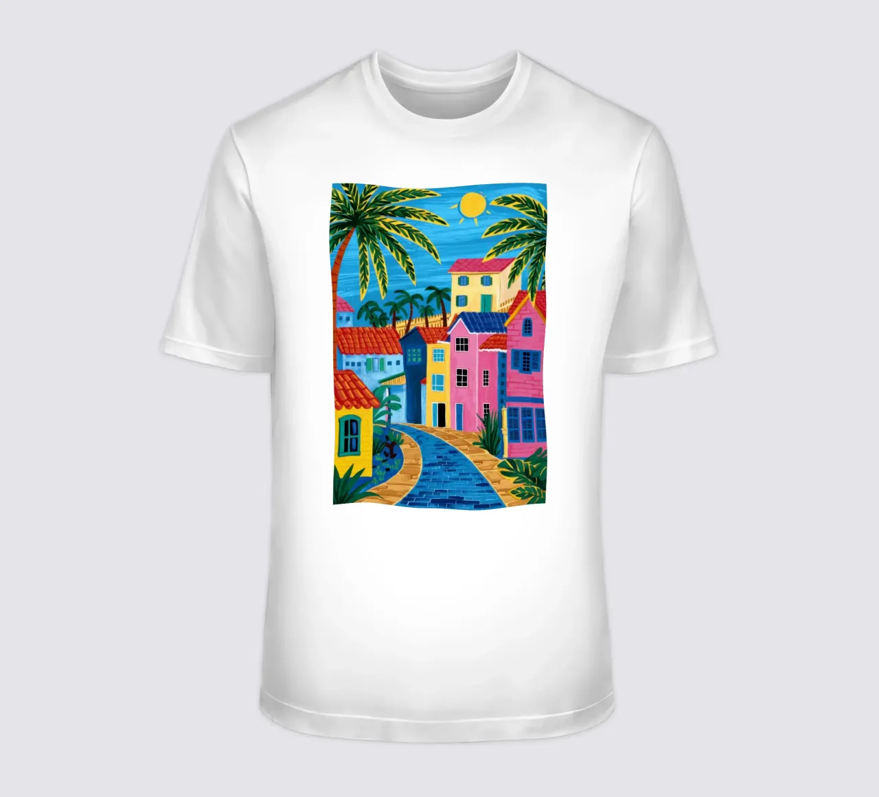 Bunte Küstenstraße T-Shirt von Flock Reverie
