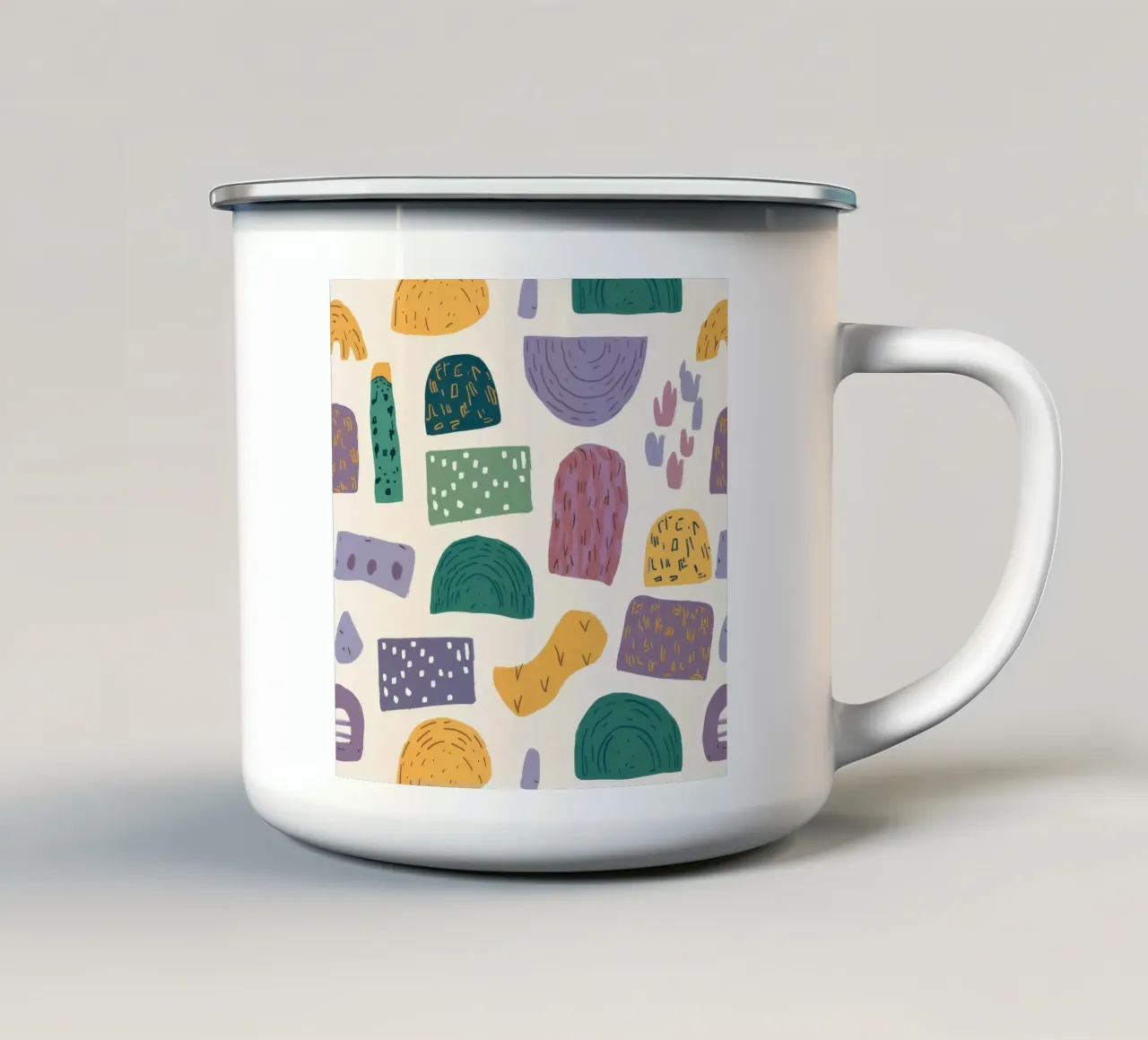 Pastel Terrazzo Dream tazza in smalto da Ink Pulse