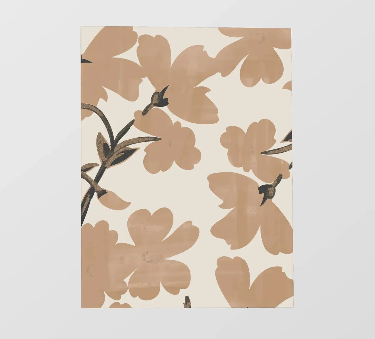 Beige Flowers photo wallpaper by ThingDesign
