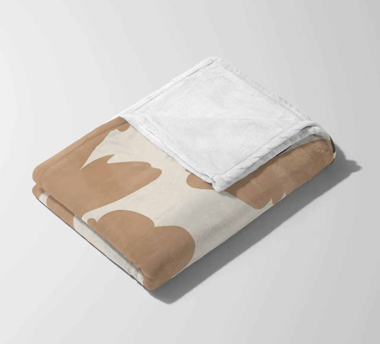 Fiori beige coperta in pile da ThingDesign