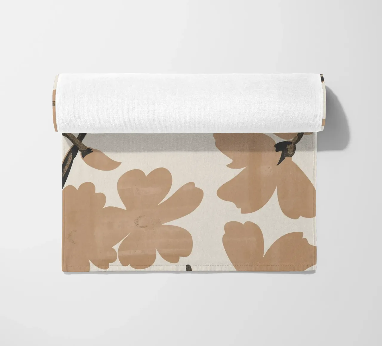 Fiori beige telo mare da ThingDesign
