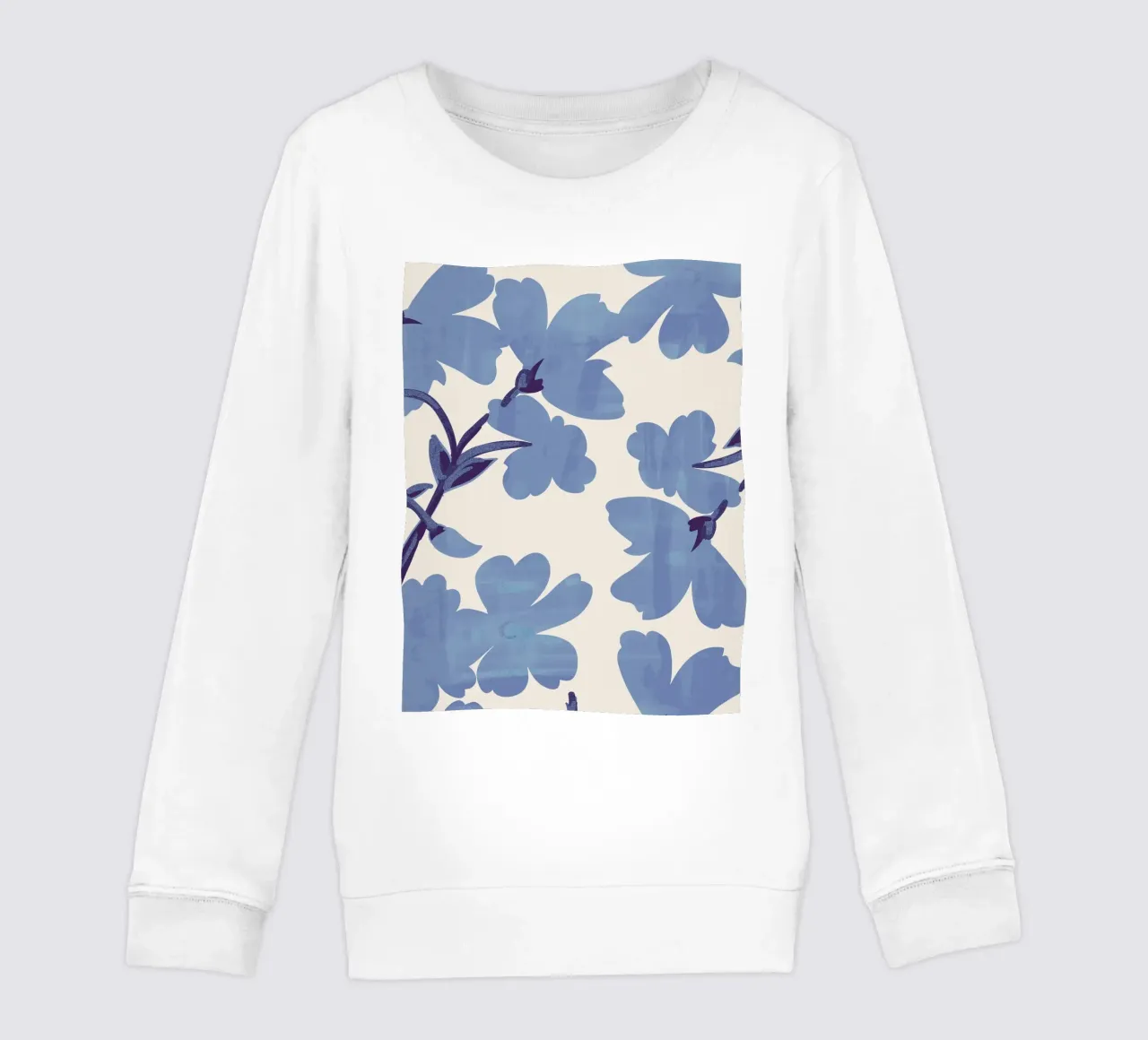 Fiori blu chiaro felpa bambino da ThingDesign