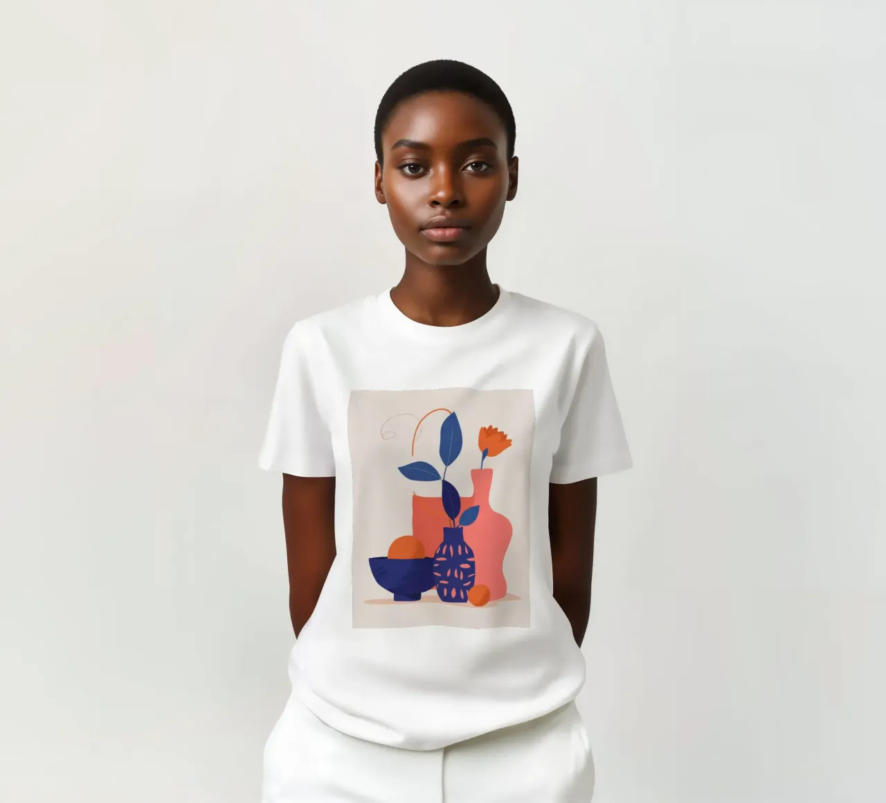 Frutta e fiori minimalisti t-shirt da Ink Pulse